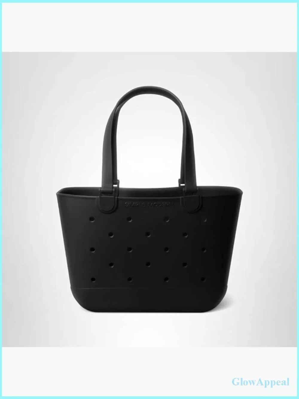 Large Waterproof Beach Tote with Zipper Pocket - EVA Rubber Travel Bag
